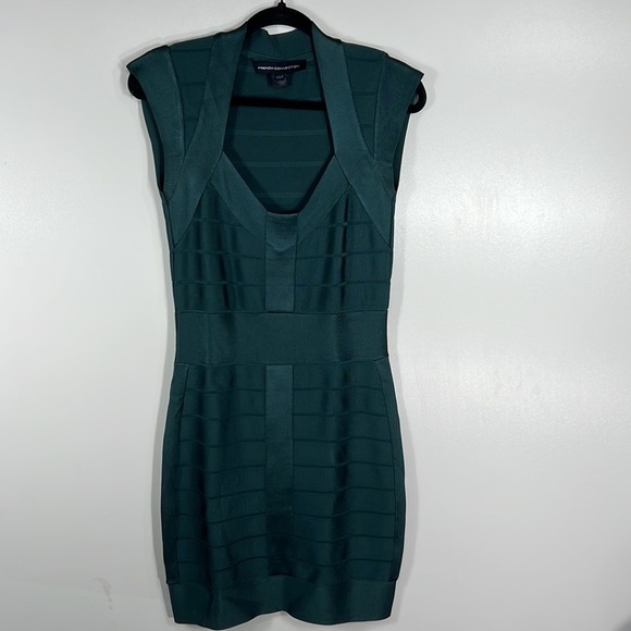 French Connection | Emerald Green Bandage Dress~8 - Picture 3 of 8